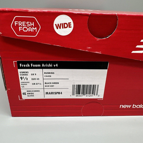 New Balance Fresh Foam Arishi v4 Black Running Shoes‎ Mens 9.5 4E - Picture 11 of 12
